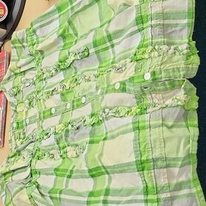 Green spaghetti strap shirt